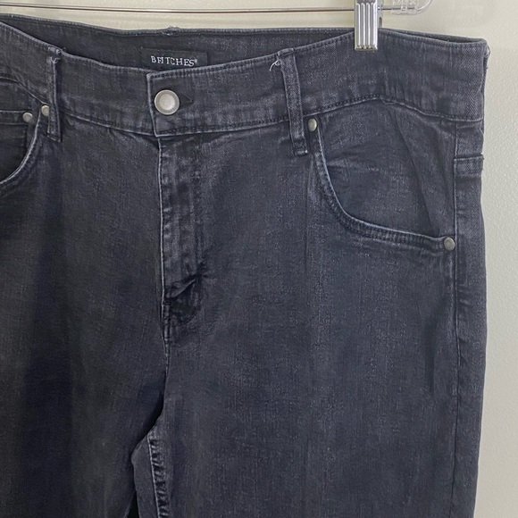 BRITCHES MENS FADED BLACK JEANS ZIP CLOSURE 98% COTTON 38W, 36L - Picture 7 of 15